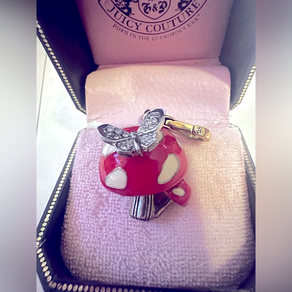 Y2K juicy couture mushroom & butterfly charm